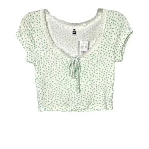 Pacsun Me to We Flora Keyhole Lace Trim Crop Top
